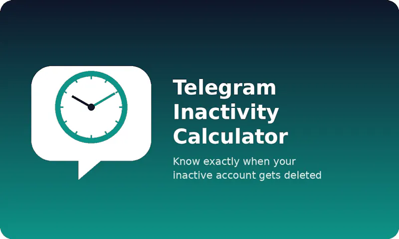 Telegram Inactivity Calculator screenshot 1