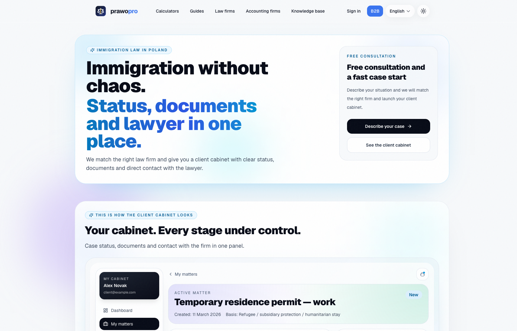 Prawopro - Screenshot 2 showing product features and functionality