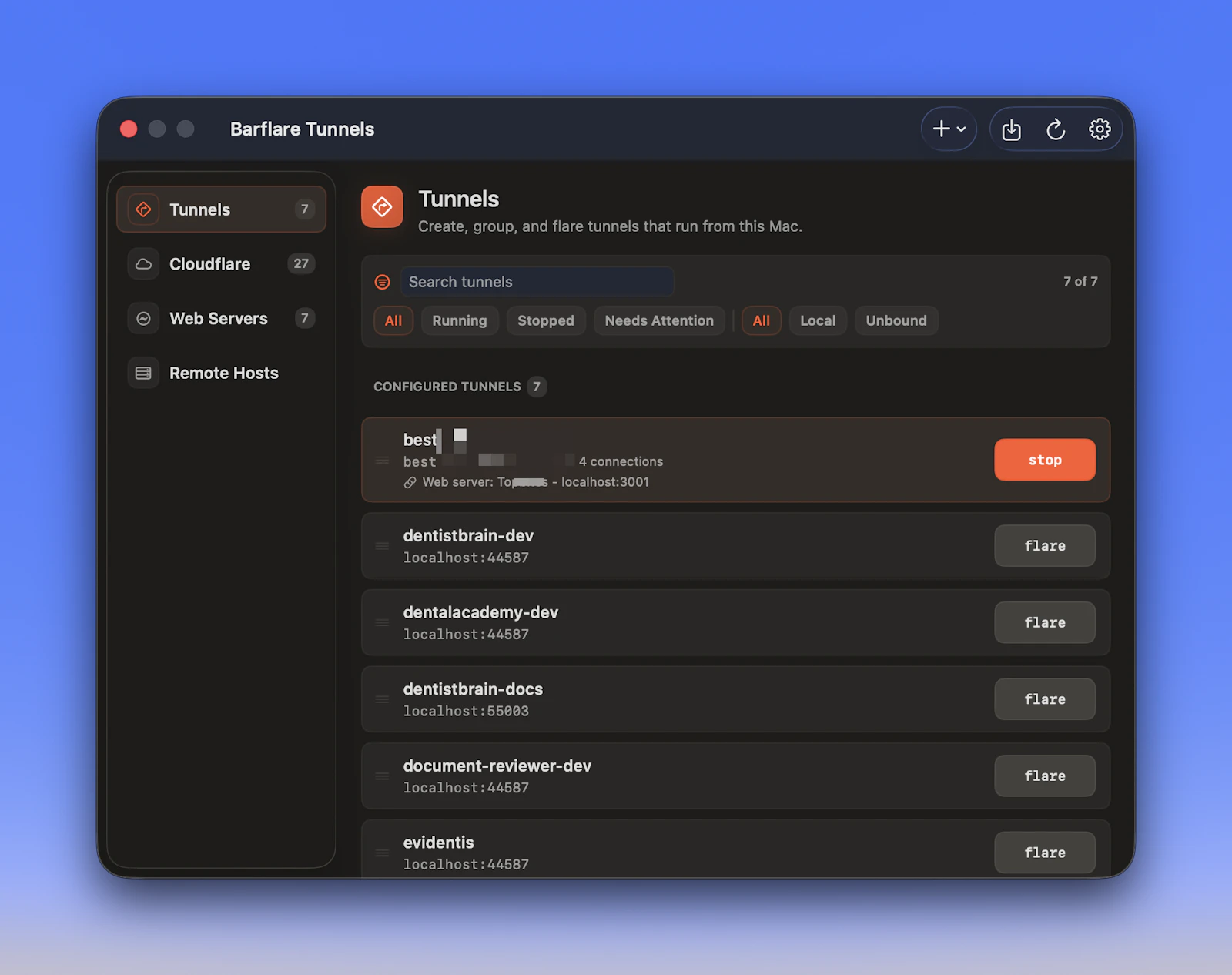 Barflare screenshot 2