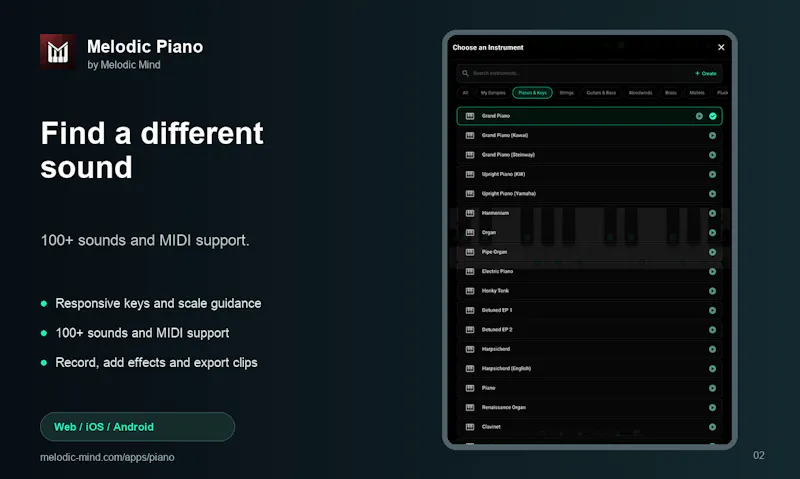 Melodic Piano screenshot 2