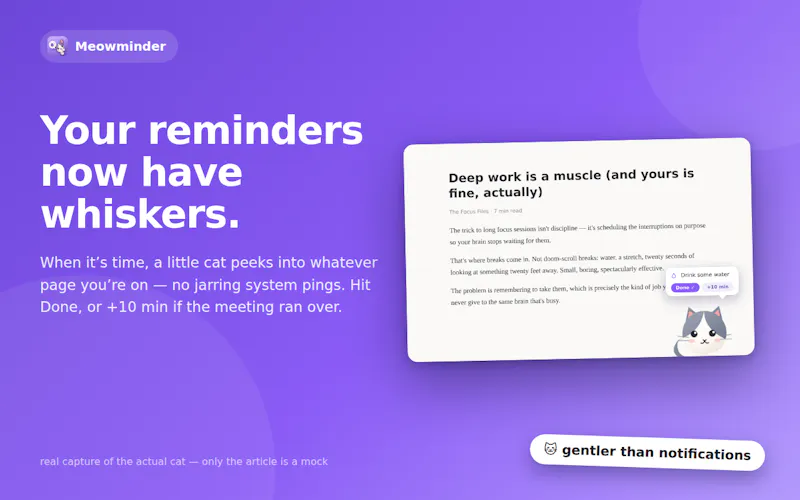 Meowminder screenshot 2