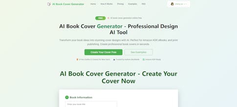 AI Book Cover Generator gallery image