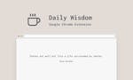Daily Wisdom Chrome Extension image