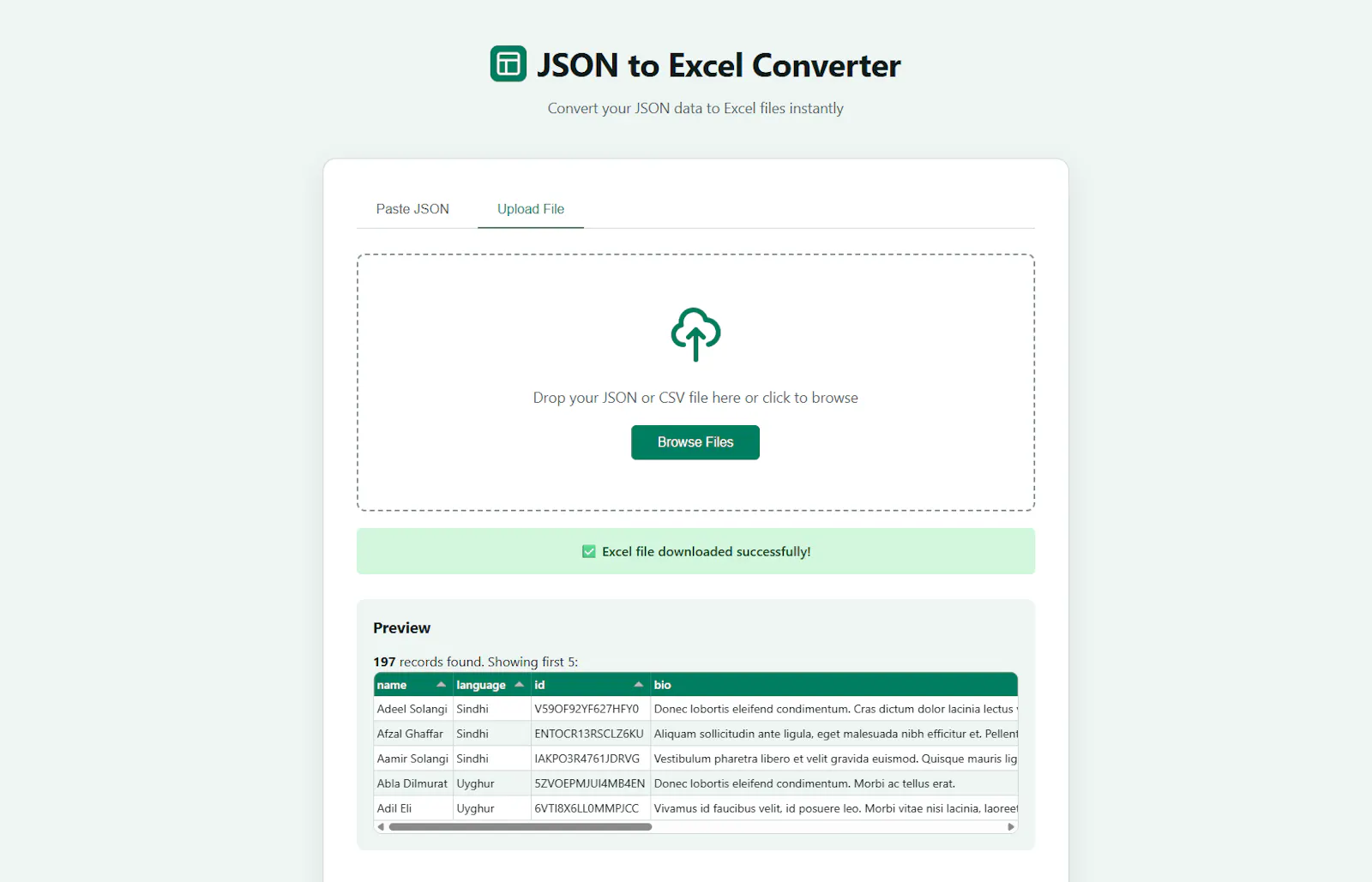 JSON Support screenshot 3