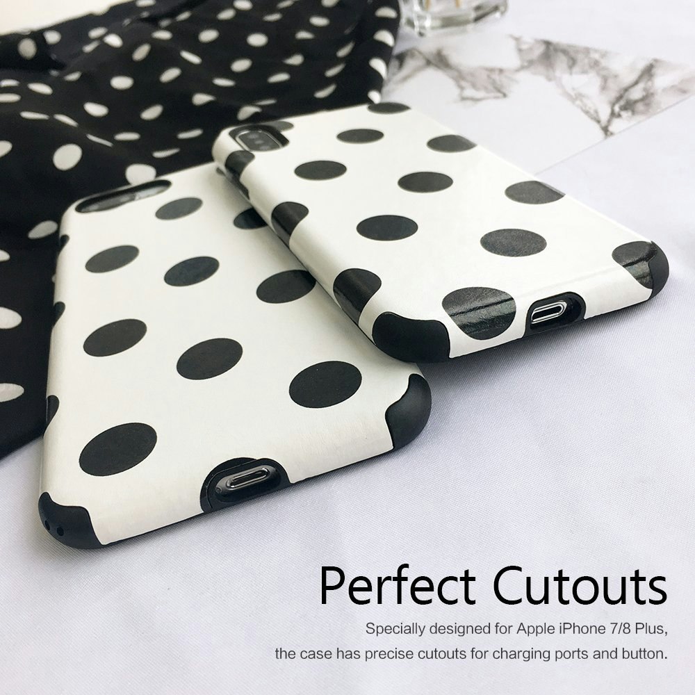 iPhone leather case with Polka Dots gallery image