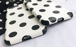 iPhone leather case with Polka Dots media 3