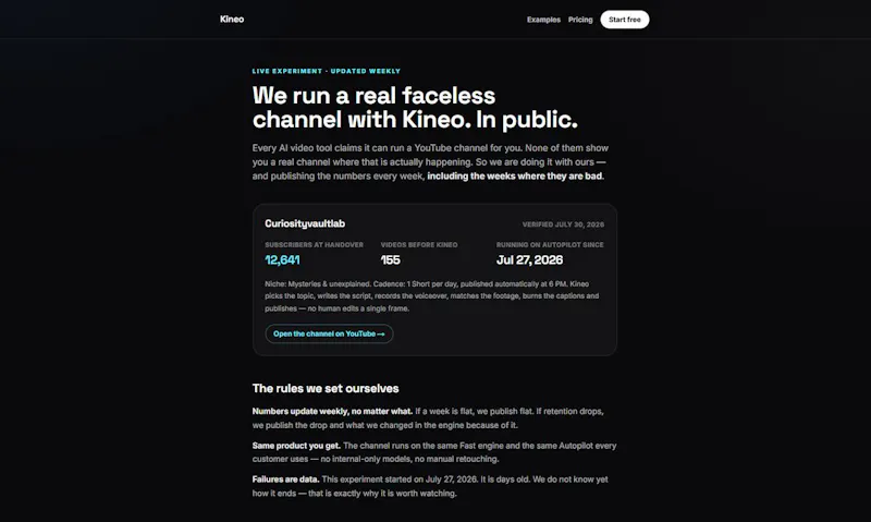 Kineo screenshot 2