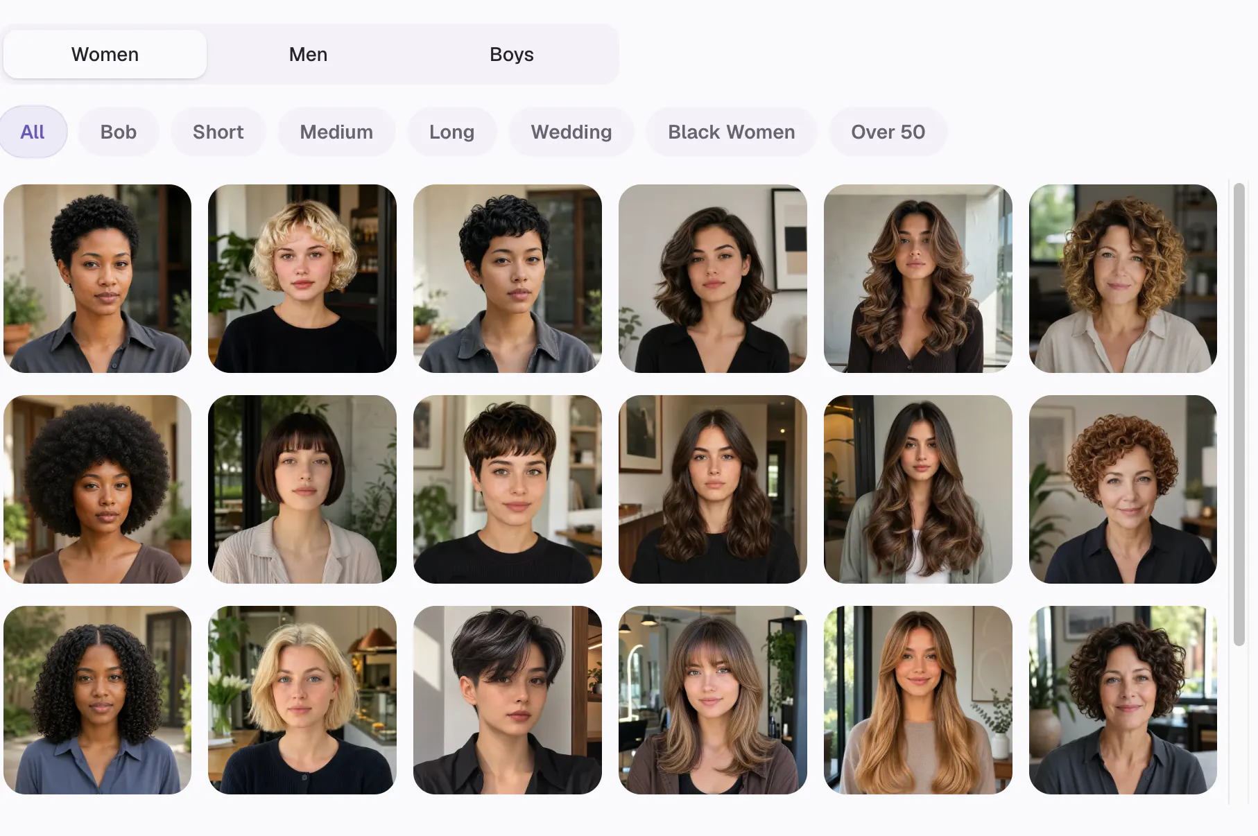 AI Hairstyle gallery image