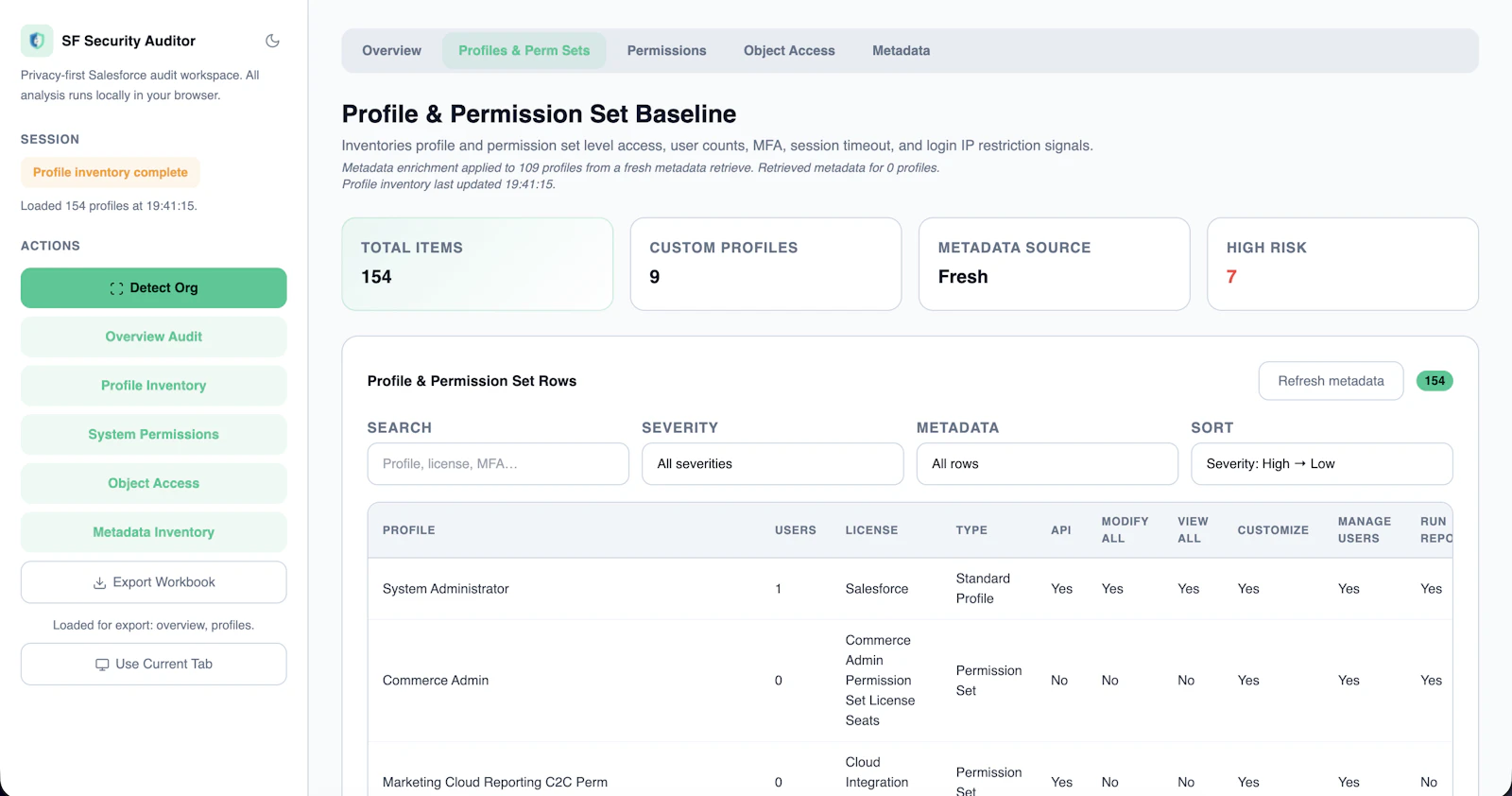 SF Security Auditor screenshot 2