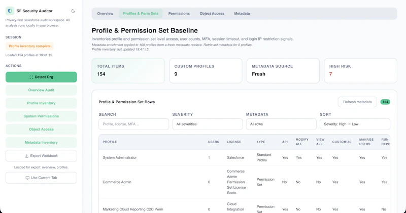 SF Security Auditor screenshot 2
