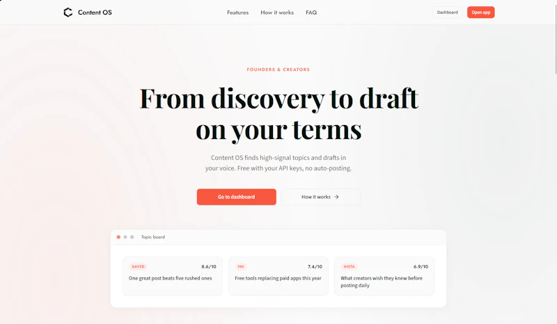 Content OS screenshot 3