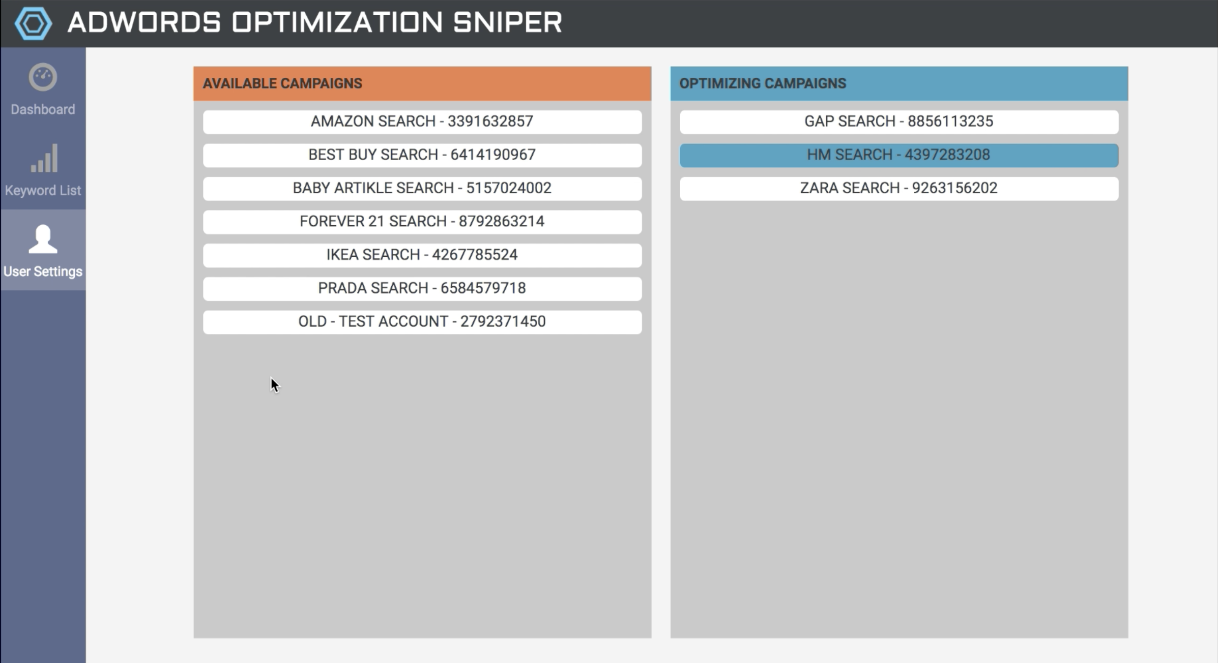 Adwords Optimization Sniper gallery image