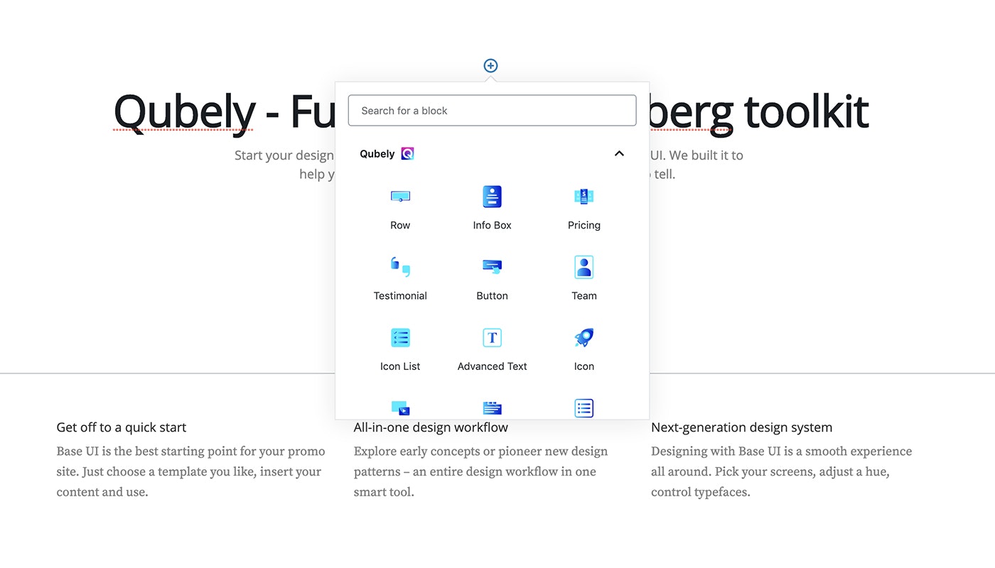 Qubely gallery image