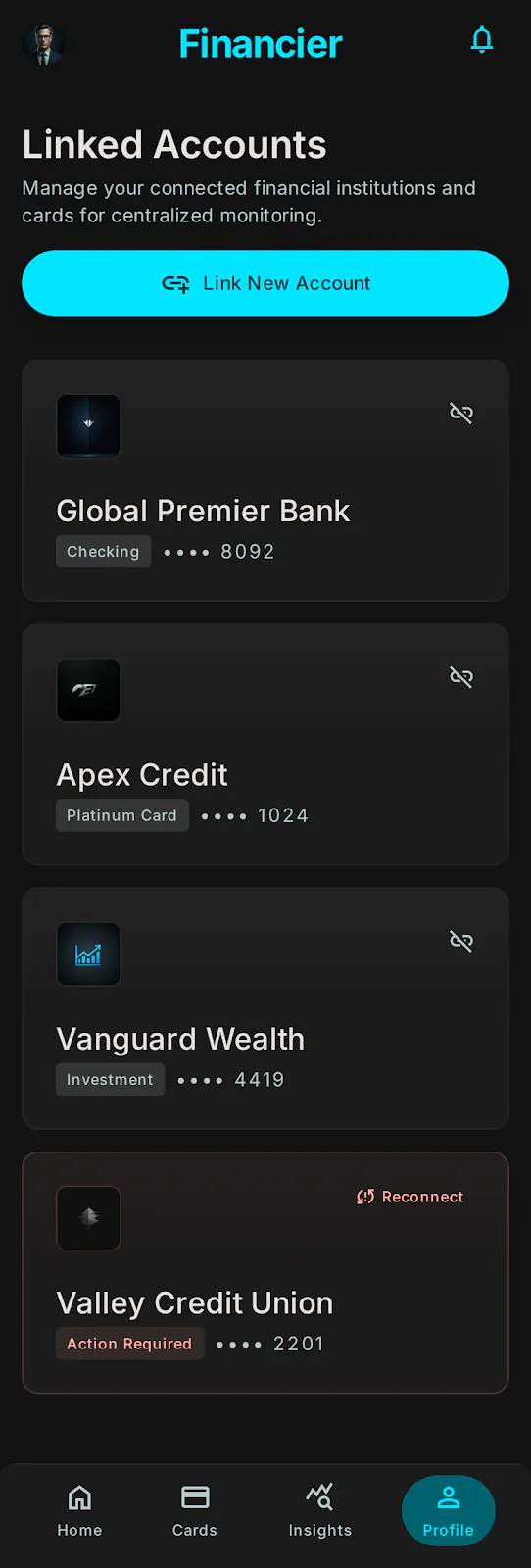 Lumina — Fintech Flutter UI Kit gallery image