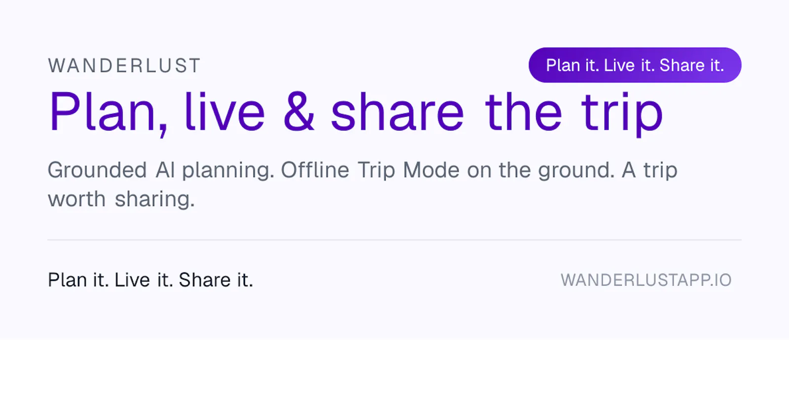 Wanderlust — AI Trip Planner screenshot 1