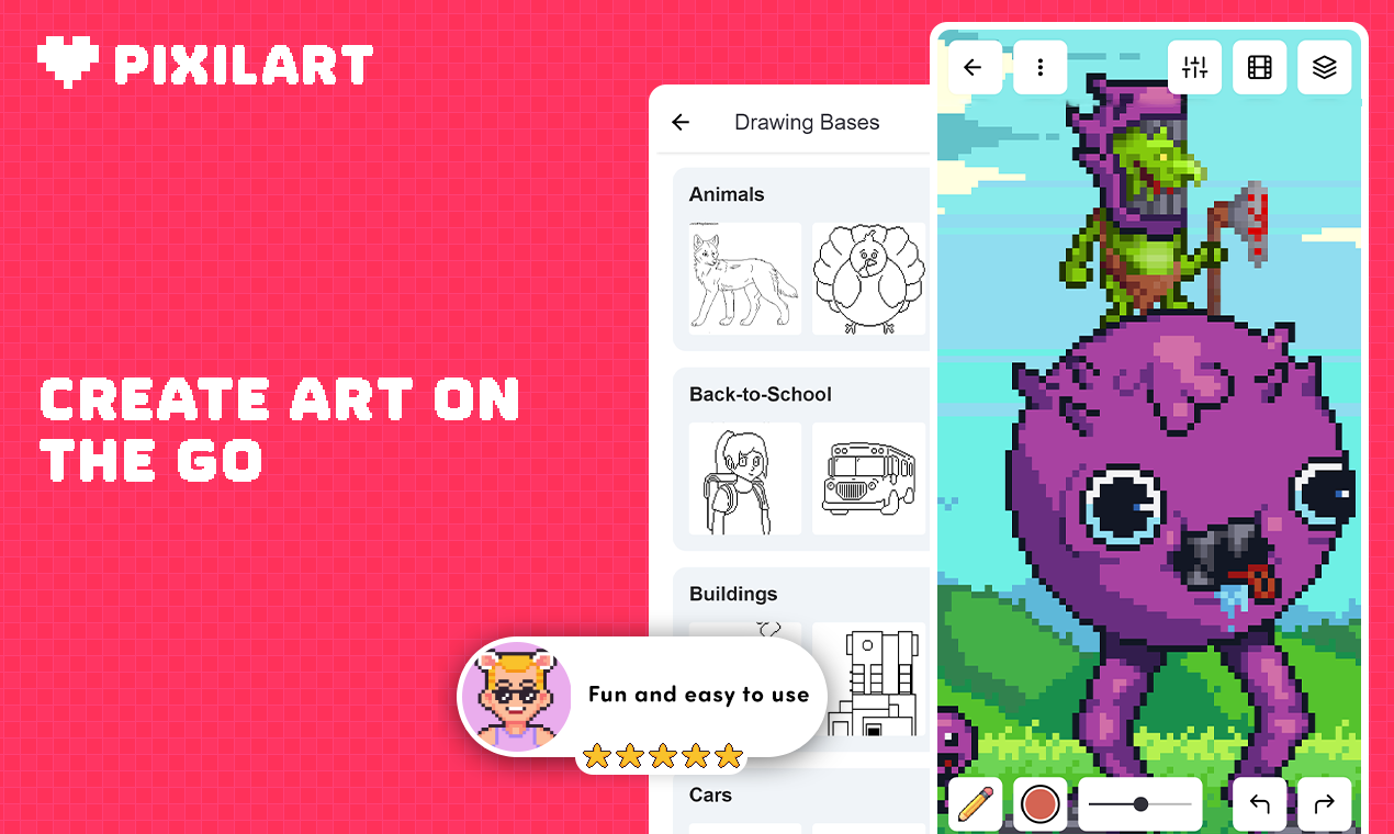 Ứng dụng di động Pixilart media 2