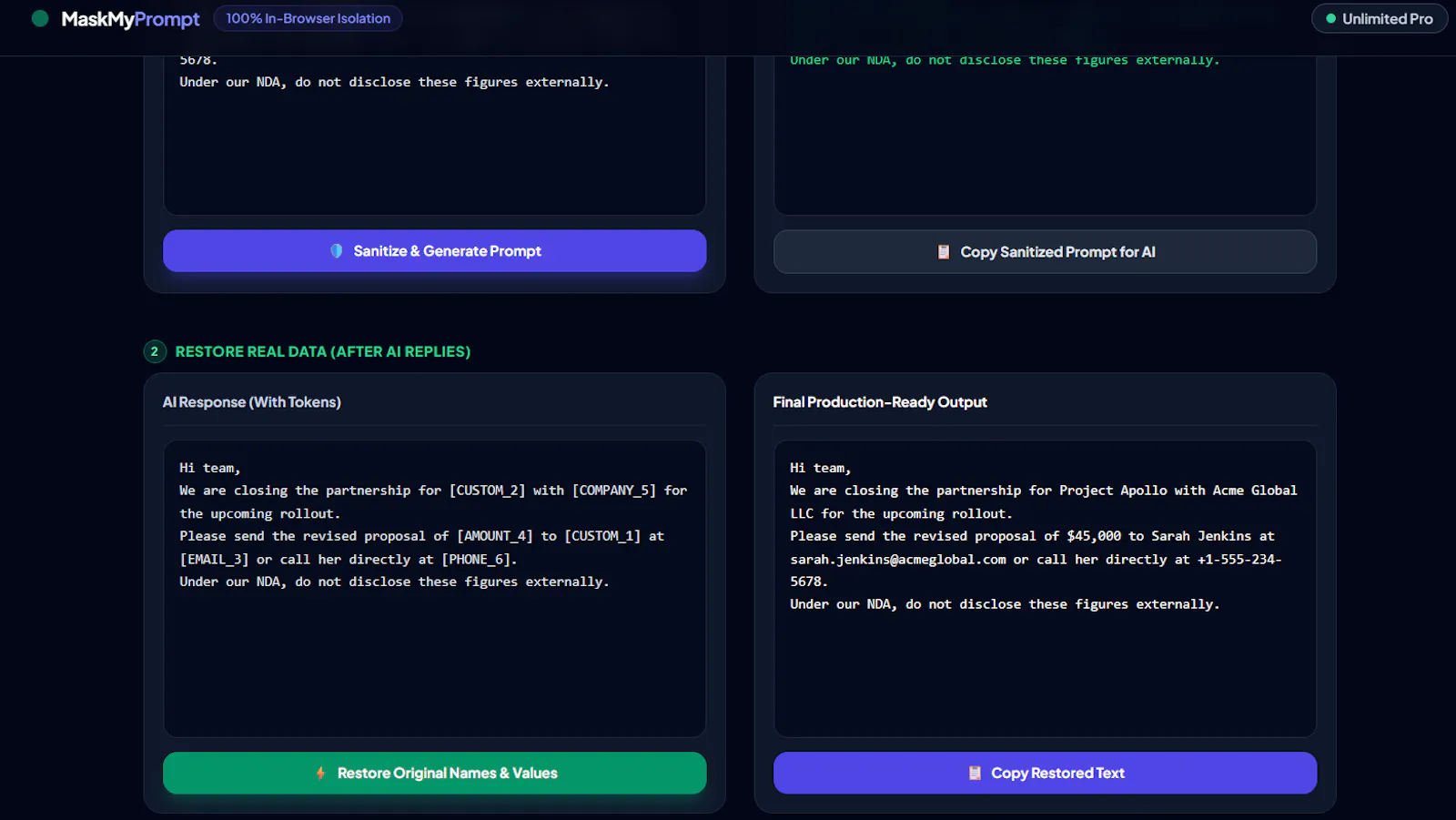 MaskMyPrompt screenshot 2