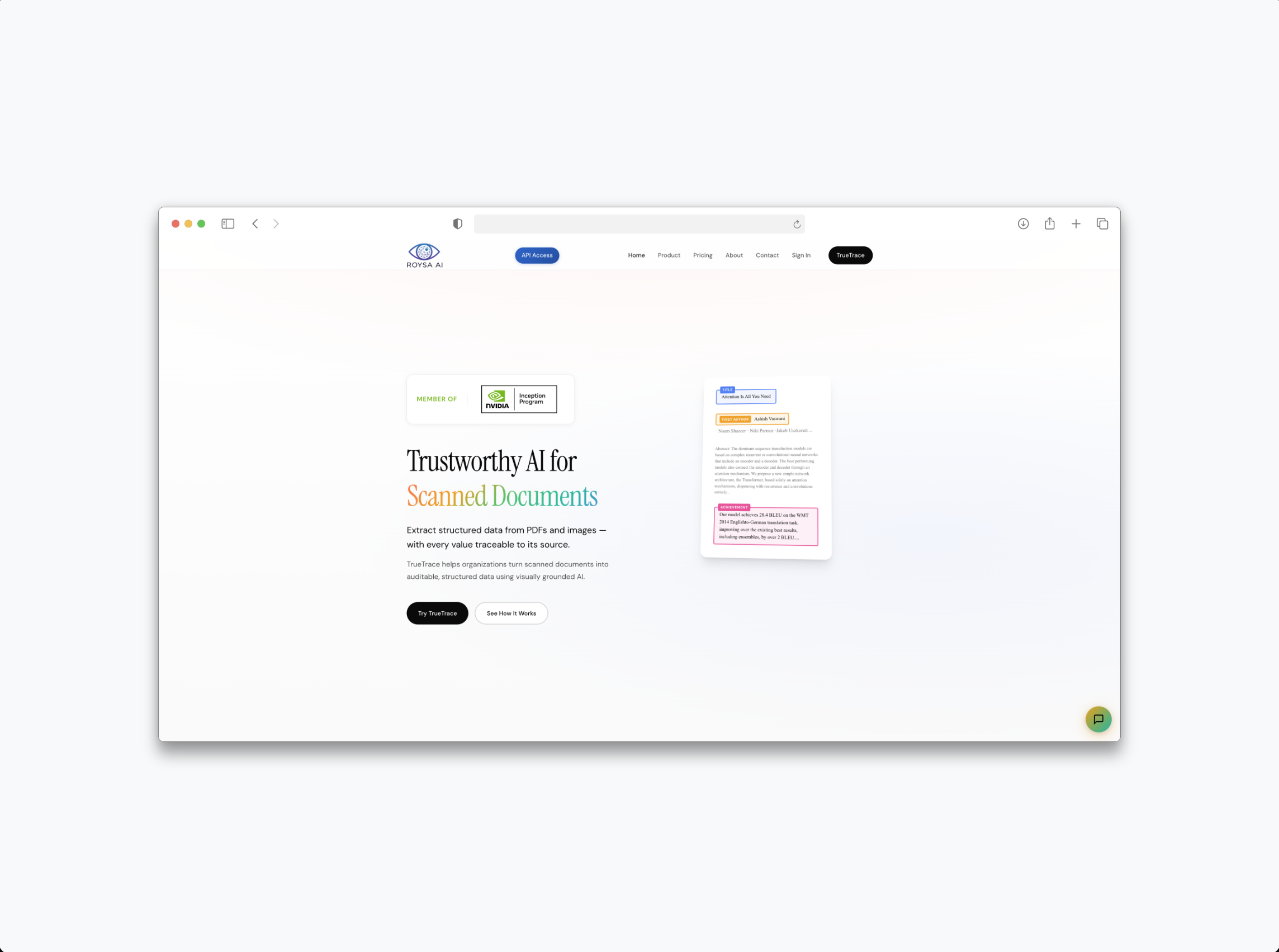 TrueTrace - Main product screenshot demonstrating key features and user interface