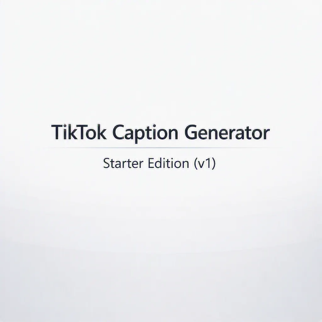 TikTok Caption Generator (v1)