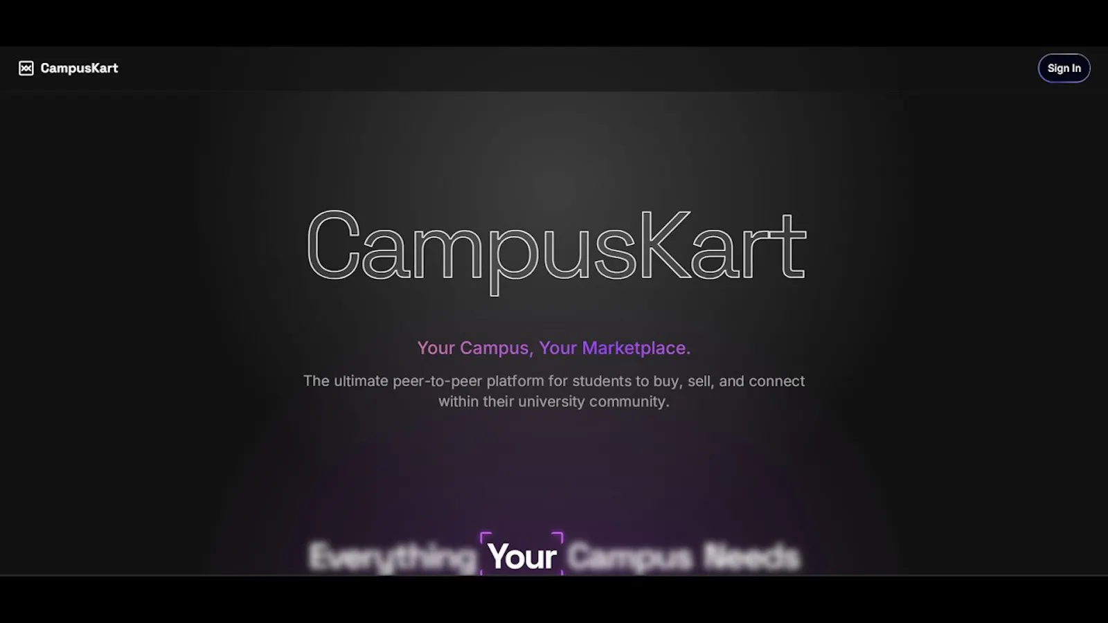 CampusKart screenshot 1 (video preview)