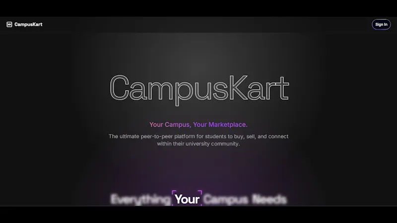 CampusKart screenshot 1 (video preview)