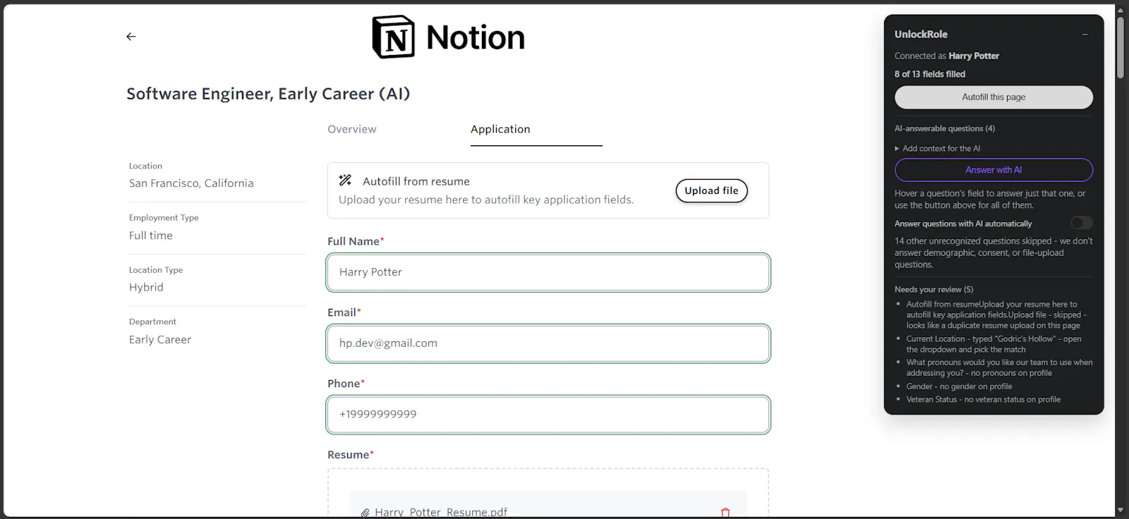 UnlockRole screenshot 3