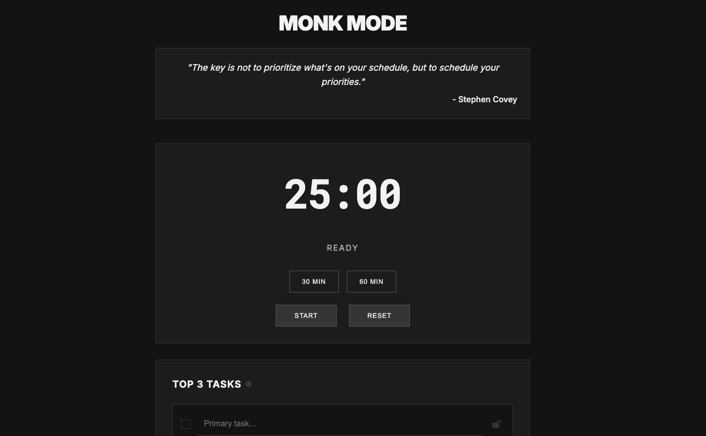 Monk Mode gallery image