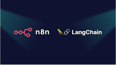 O logo do LangChain com o lema &ldquo;Desencadeie o poder das aplicações impulsionadas pela IA&rdquo;.