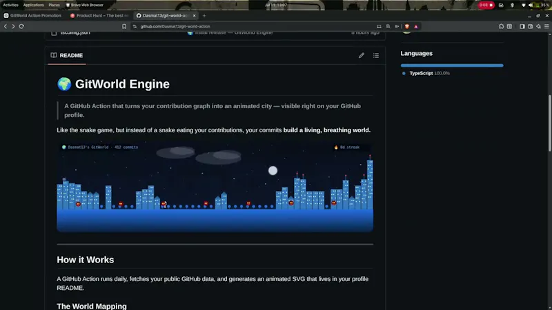 GitWorld Engine screenshot 1 (video preview)