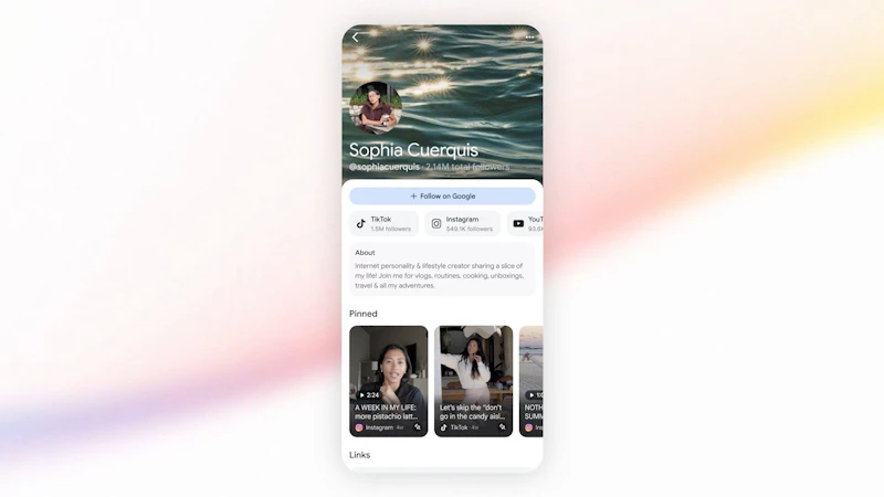 Google Search Profiles screenshot 5