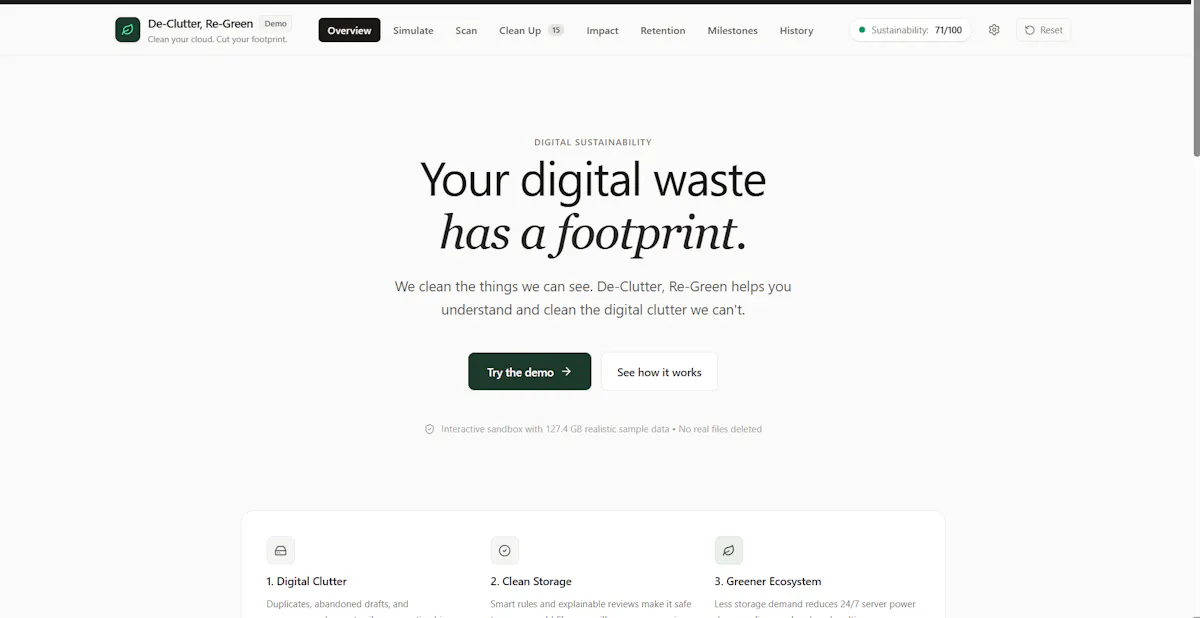 De-Clutter De-Green