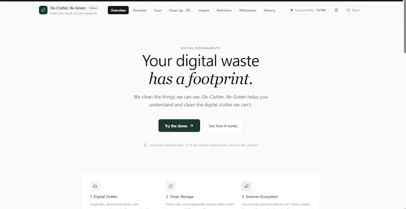 De-Clutter De-Green screenshot 1