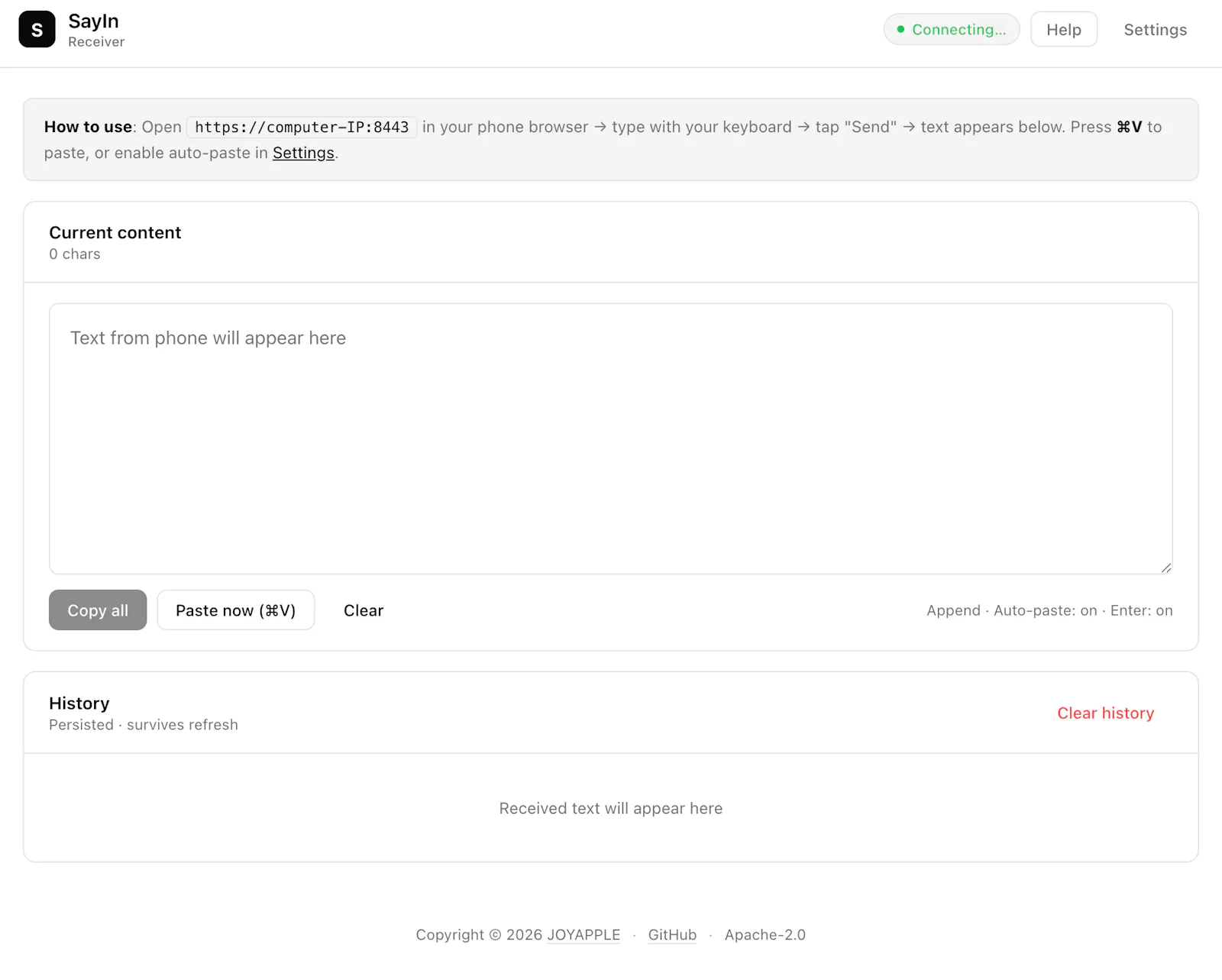 SayIn screenshot 2