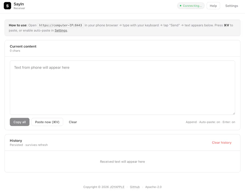 SayIn screenshot 2