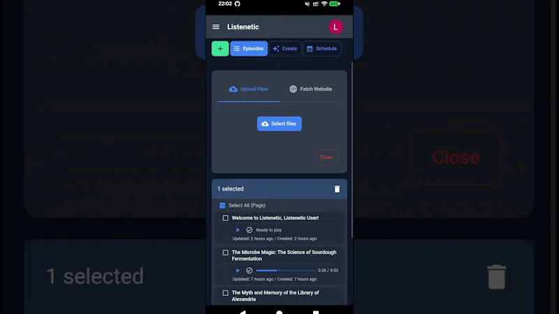 Listenetic screenshot 1 (video preview)
