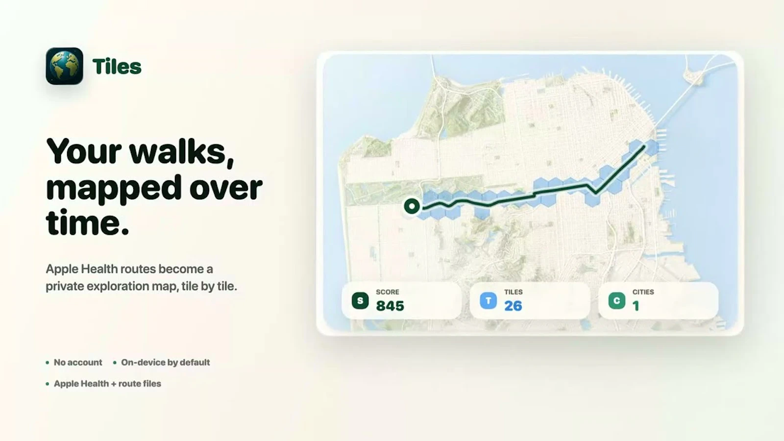 Tiles: Map Your Adventures screenshot 1 (video preview)