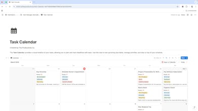 Notion Task Manager Template gallery image