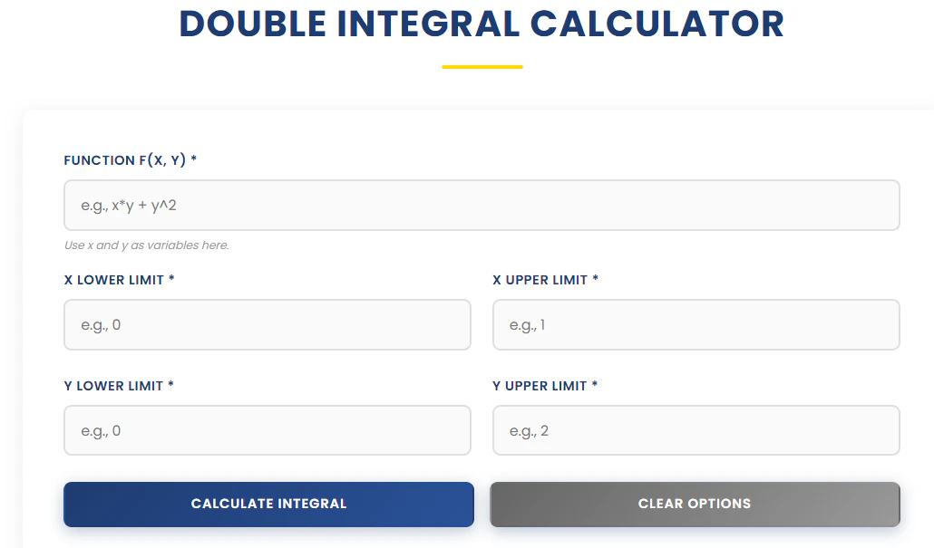 Double Integral Calculator | Ease Tools 대표 미리보기