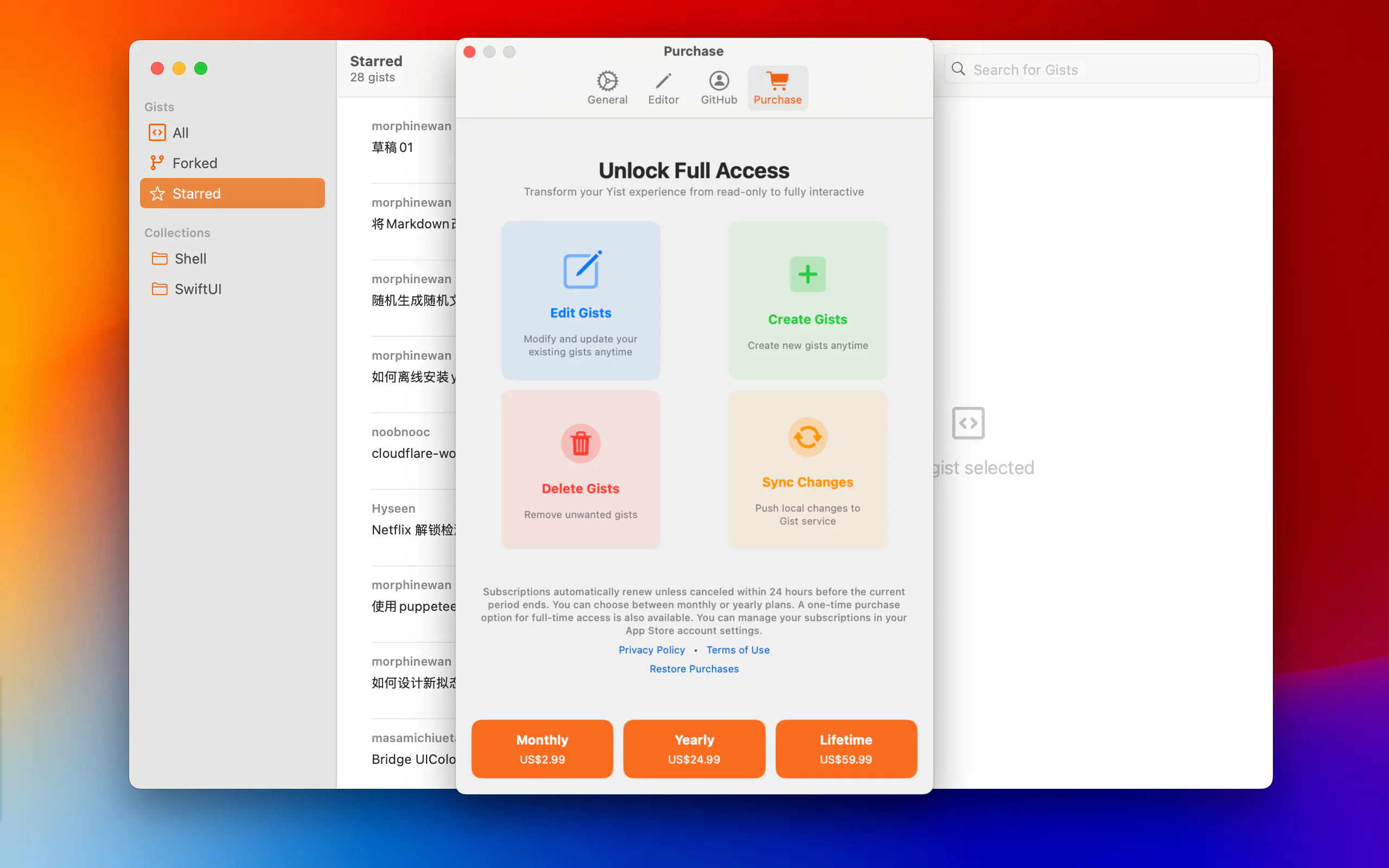 Yist: Seamlessly sync and manage your GitHub Gists locally | Product Hunt
