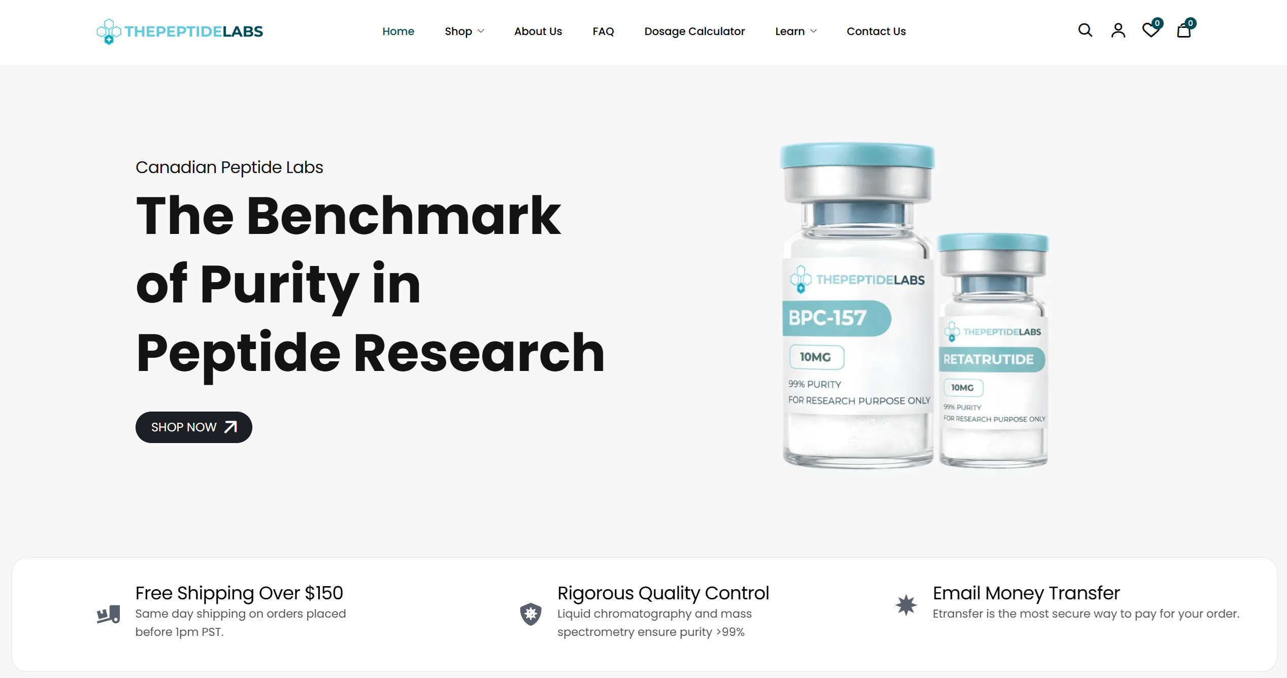 The Peptide Labs - Screenshot 2 showing product features and functionality