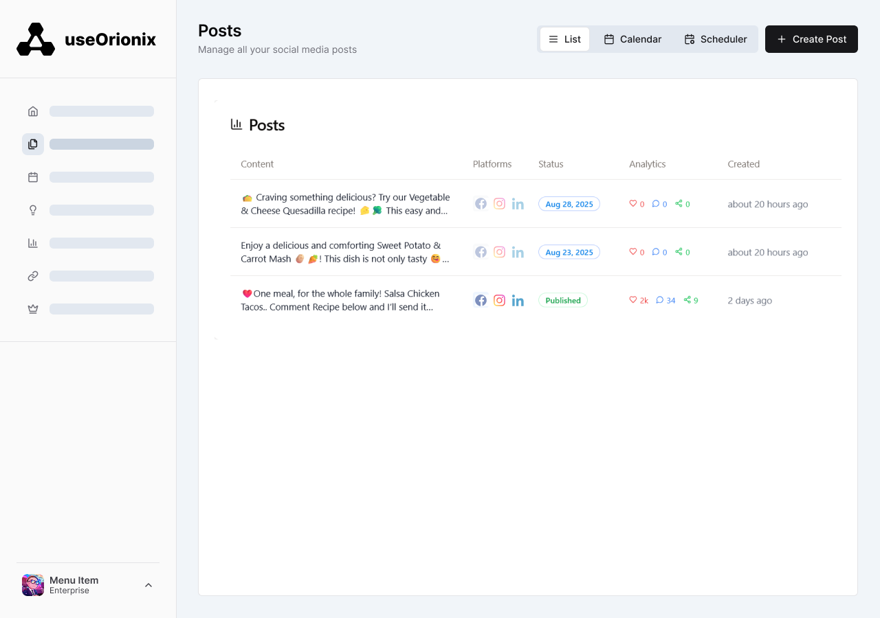 useOrionix - Screenshot 3 preview
