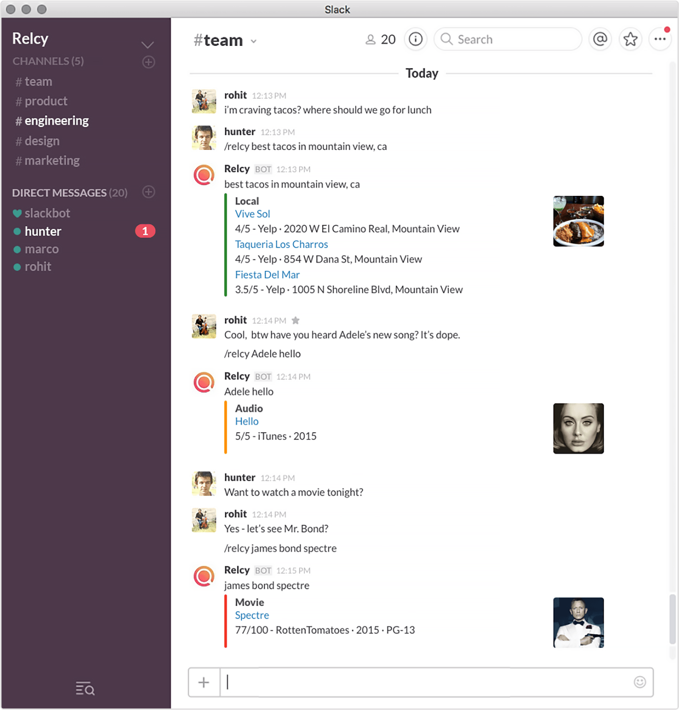 Relcy for Slack gallery image