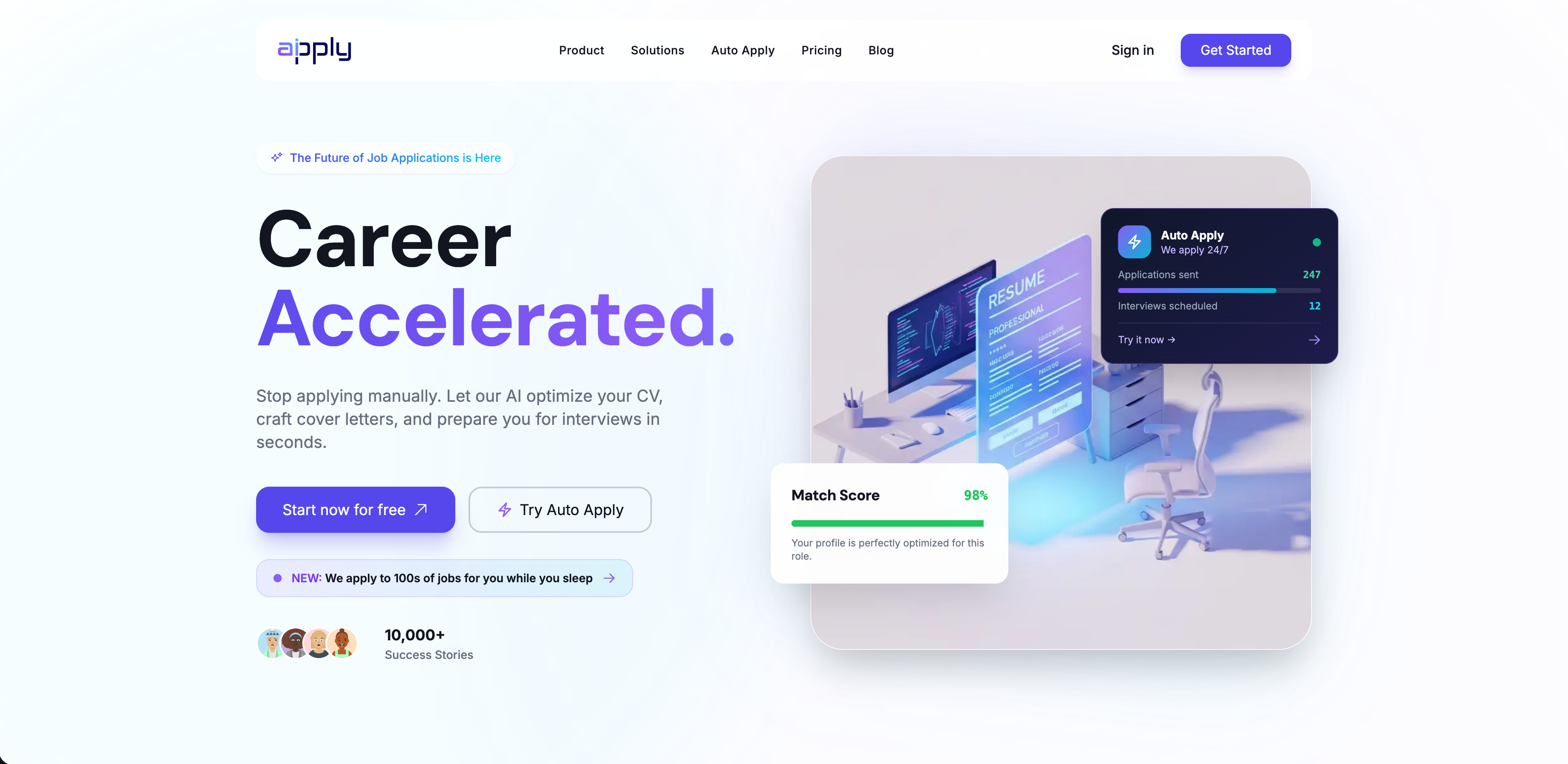 ApplyAI - Screenshot 2 showing product features and functionality