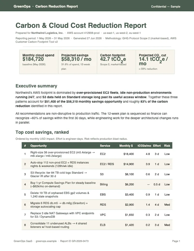 GreenOps Scan screenshot 2