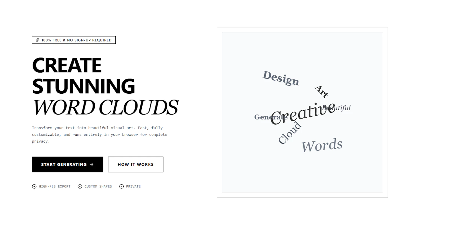 Word Cloud Generator screenshot 1