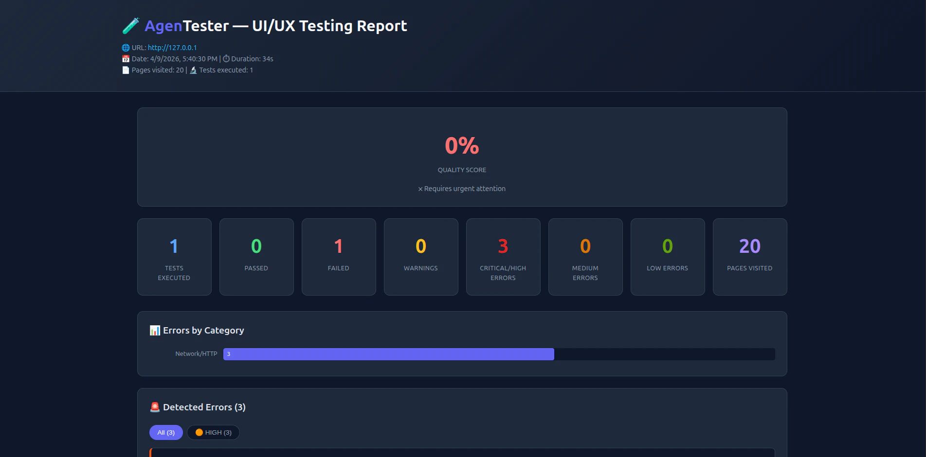 AgenTester screenshot 2