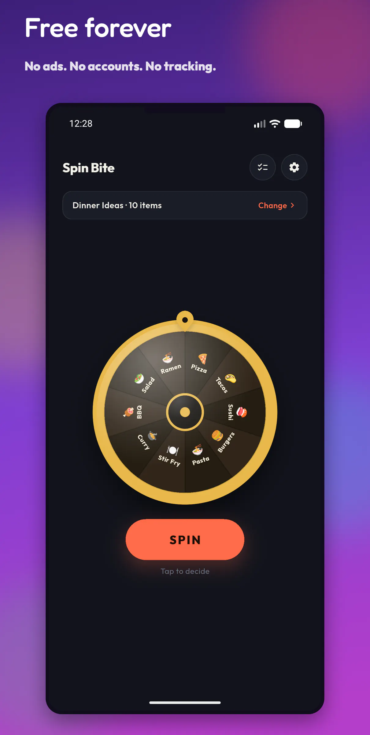 SpinBite: Food Decision Wheel gallery image