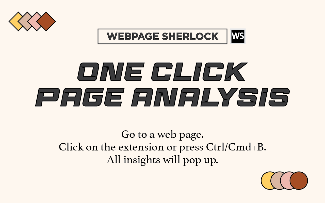 startuptile Webpage Sherlock-Page insights in a single click