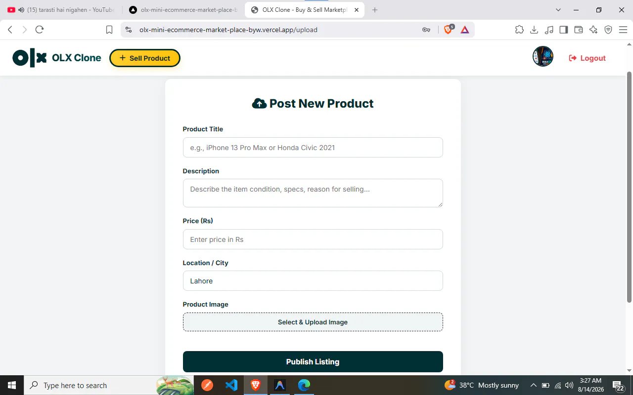 OLX Clone gallery image