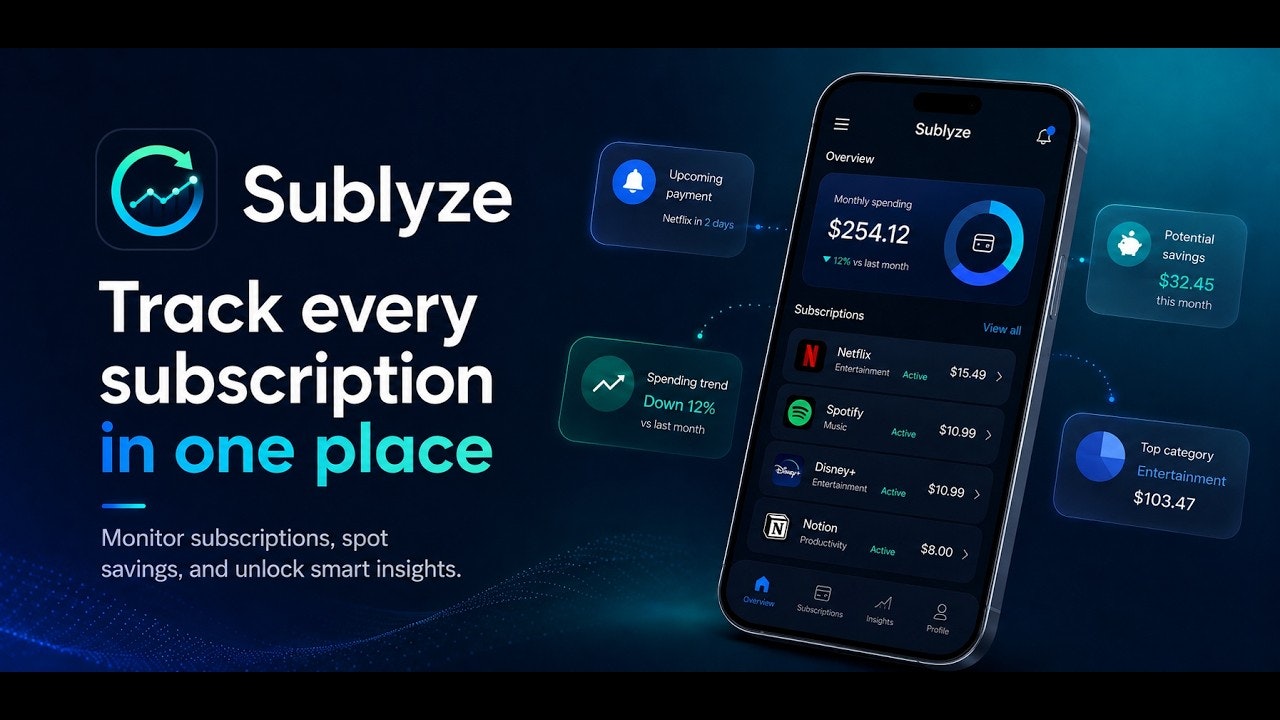 Sublyze: Subscription Tracker gallery image